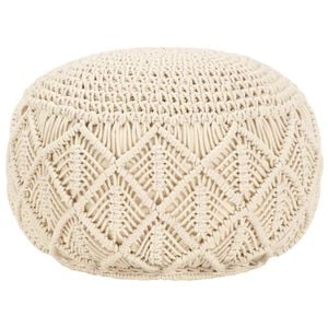 vidaXL Poef macram&eacute; handgemaakt 45x30 cm katoen