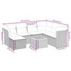 vidaXL 8-delige Loungeset met kussens poly rattan gemengd beige