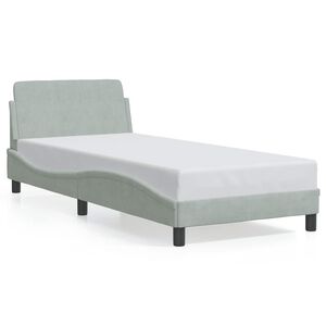 vidaXL Bedframe "Dover" 80x200 cm fluweel lichtgrijs