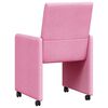 vidaXL Dining Stoelen met Wielen 2 pcs Roze 57 x 66 x 94 cm Stof