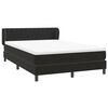 vidaXL Boxspring met matras fluweel zwart 160x210 cm