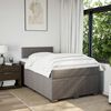 vidaXL Boxspring met matras stof taupe 120x200 cm