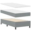 vidaXL Boxspring bed met hoofdeinde Lichtgrijs 90 x 190 cm Stof