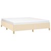 vidaXL Boxspring bed stof cr&egrave;mekleurig 180x200 cm