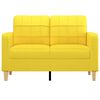 vidaXL Tweezitsbank 120 cm stof lichtgeel