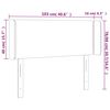 vidaXL Hoofdbord met randen 103x16x78/88 cm stof donkerbruin