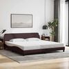 vidaXL Bedframe "Dover" stof donkerbruin 200x200 cm
