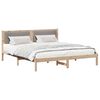 vidaXL Bedframe met hoofdeinde Taupe 200 x 200 cm Massief grenenhout