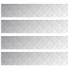 vidaXL Trapmatten 4 st 100 x 20 cm Zilver Aluminium Rechthoekig