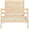 vidaXL Bedframe met hoofdbord massief hout 100x200 cm
