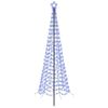 vidaXL Led-spiraalkerstboom met grondpen EKENAS 250 cm 370 LED's Blauw
