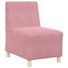 vidaXL Modulaire Bankeenheid Armlos 3 pcs Roze 55 x 74 x 82 cm Fluweel