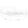 vidaXL Bedframe metaal wit 140x200 cm