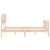vidaXL Bedframe met hoofdbord massief hout