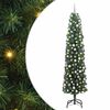 vidaXL Kunstkerstboom Groen 210 cm PVC en Staal en Kunststof