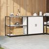 vidaXL Keukenopslag set met plank 2 pcs Wit Koudgewalst staal