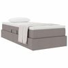 vidaXL Opslag bed met matras met matras Taupe 90 x 190 cm Polyester