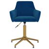 vidaXL Eetkamerstoelen draaibaar 2 st fluweel blauw