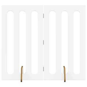 vidaXL Opvouwbaar huisdierhek 2 pcs Wit 100,5 x 38 x 90 cm