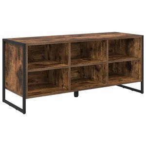 vidaXL Schoenenkast 100 x 35 x 44 cm Bewerkt hout Rook Eik