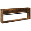 vidaXL Tijdschrift Rek Gerookt eiken 80 x 12 x 30 cm Bewerkt hout