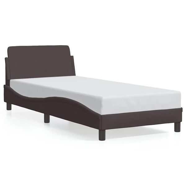 vidaXL Bedframe "Dover" 80x200 cm stof donkerbruin