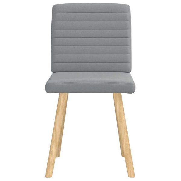 vidaXL Eetkamerstoelen 2 st stof lichtgrijs