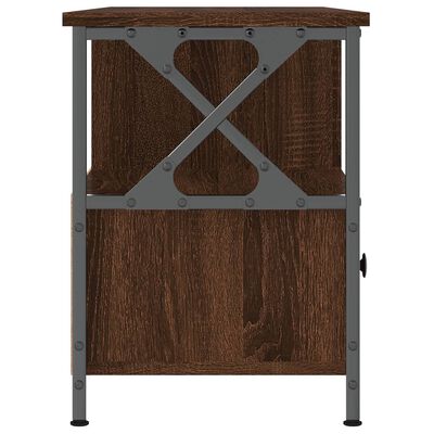 vidaXL Tv-meubel 102x33x45 cm bewerkt hout en ijzer bruin eikenkleur