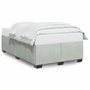 vidaXL Bedframe zonder matras 120x190 cm fluweel lichtgrijs