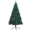 vidaXL Kunstkerstboom met verlichting en kerstballen half 180 cm groen