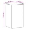 vidaXL Plantenstandaard 2 pcs Zwart Eiken 30 x 30 x 50 cm Bewerkt hout