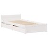 vidaXL Bedframe zonder matras massief grenenhout wit 75x190 cm