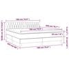 vidaXL Boxspring met matras stof donkergrijs 180x200 cm