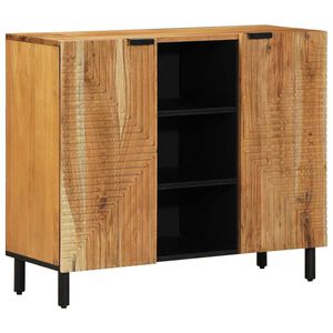 vidaXL Dressoir met plank Bruin 90 x 33 x 75 cm Massief Mango Hout