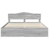 vidaXL Bedframe Grijs Sonoma 180 x 200 cm Massief grenenhout