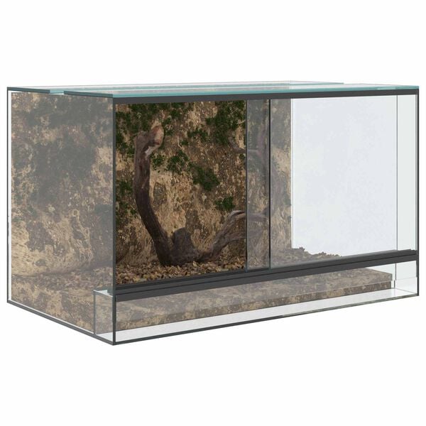 vidaXL Reptielen en Amfibieën Habitaten Wit 50 x 30 x 30 cm Glas