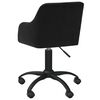 vidaXL Eetkamerstoel draaibaar stof zwart
