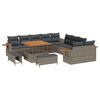 vidaXL Tuinbankenset 13 pcs Grijs poly rattan