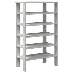 vidaXL Schoenenrek 61x32x105 cm bewerkt hout betongrijs