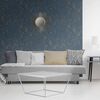 DUTCH WALLCOVERINGS Behang Marble blauw en goudkleurig