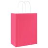 vidaXL Papieren zakjes 50 st met hengsels 21x11x28 cm roze