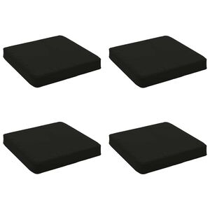 vidaXL 4-Piece Zitkussens VUGHT 4 st 100% Polyester Zwart