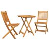 vidaXL Tuin Bistro Set 3 st Bruin Massief Acaciahout