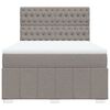 vidaXL Boxspring met matras stof taupe 160x200 cm