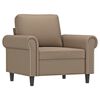 vidaXL Fauteuil 60 cm kunstleer cappuccinokleurig