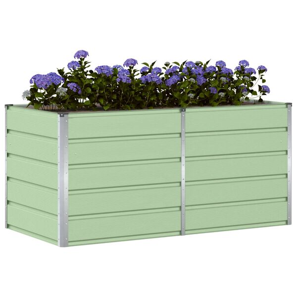 vidaXL Plantenbak Groen 160 x 80 x 75 cm Staal