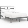vidaXL Bedframe massief hout grijs 120x200 cm