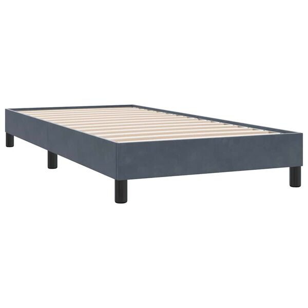 vidaXL Bedframe zonder matras 100x220 cm fluweel donkergrijs