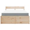 vidaXL Bed met lades en matras massief grenenhout 120x190 cm