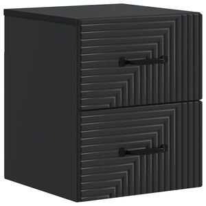 vidaXL Wandbeugel Bedkast Zwart 34,5 x 33 x 40 cm Bewerkt hout